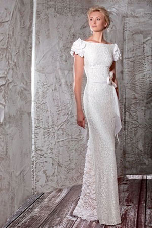 Прямое и узкое свадебное платье фото 4